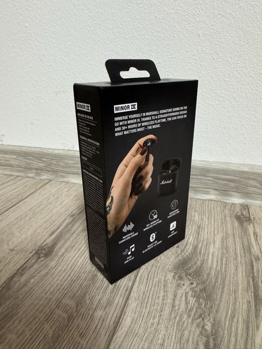 Casti MARSHALL Minor IV, True Wireless, Bluetooth, In-ear, Sigilate