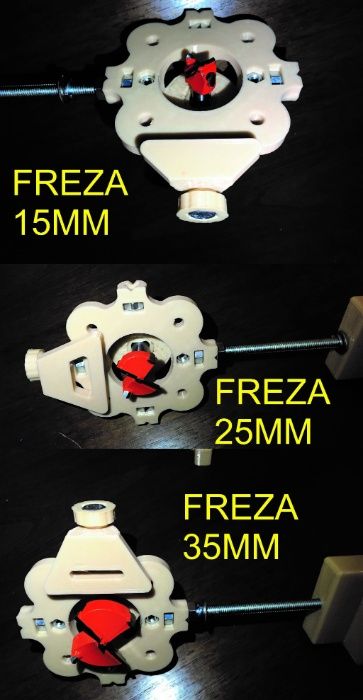 Sablon mobila plastic gaurire/frezare perpendiculara directa universal