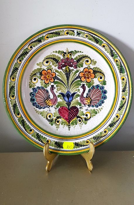 Farfurie/Platou vechi din ceramică italiană glazurata