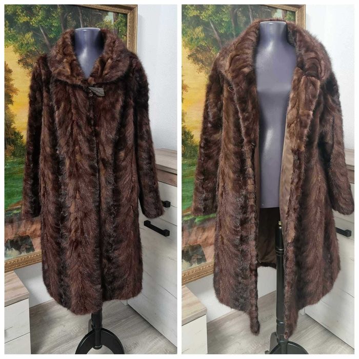 Haina din blana naturala de vizon/nurca marimea L sau oversize