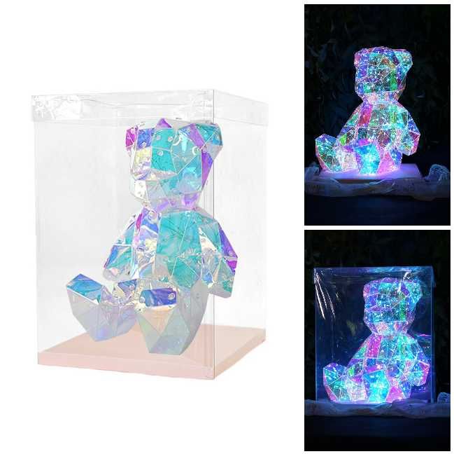 Голямо 3D Светещо Мече, Зайче, Булдог, Холограмна Лампа