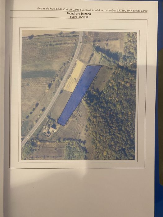 Teren 7200 mp2, sat Poiana, comuna Schitu Duca, Iasi