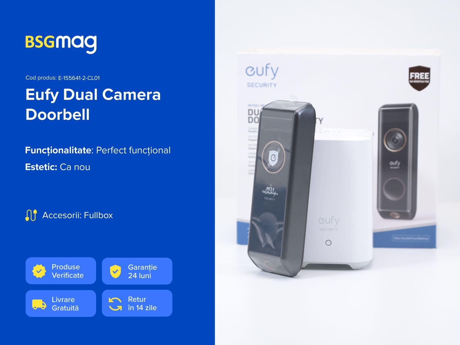 Sonerie Eufy Dual Camera Doorbell - BSGmag