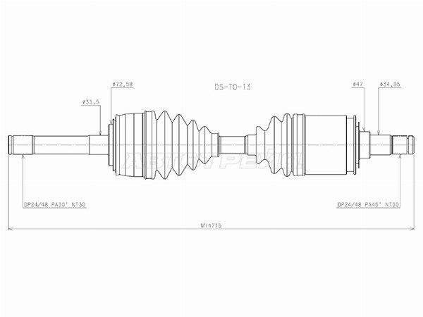 Привод в сборе передний Lexus Lx