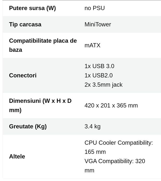 Carcasa Deepcool si sursa Aqirys