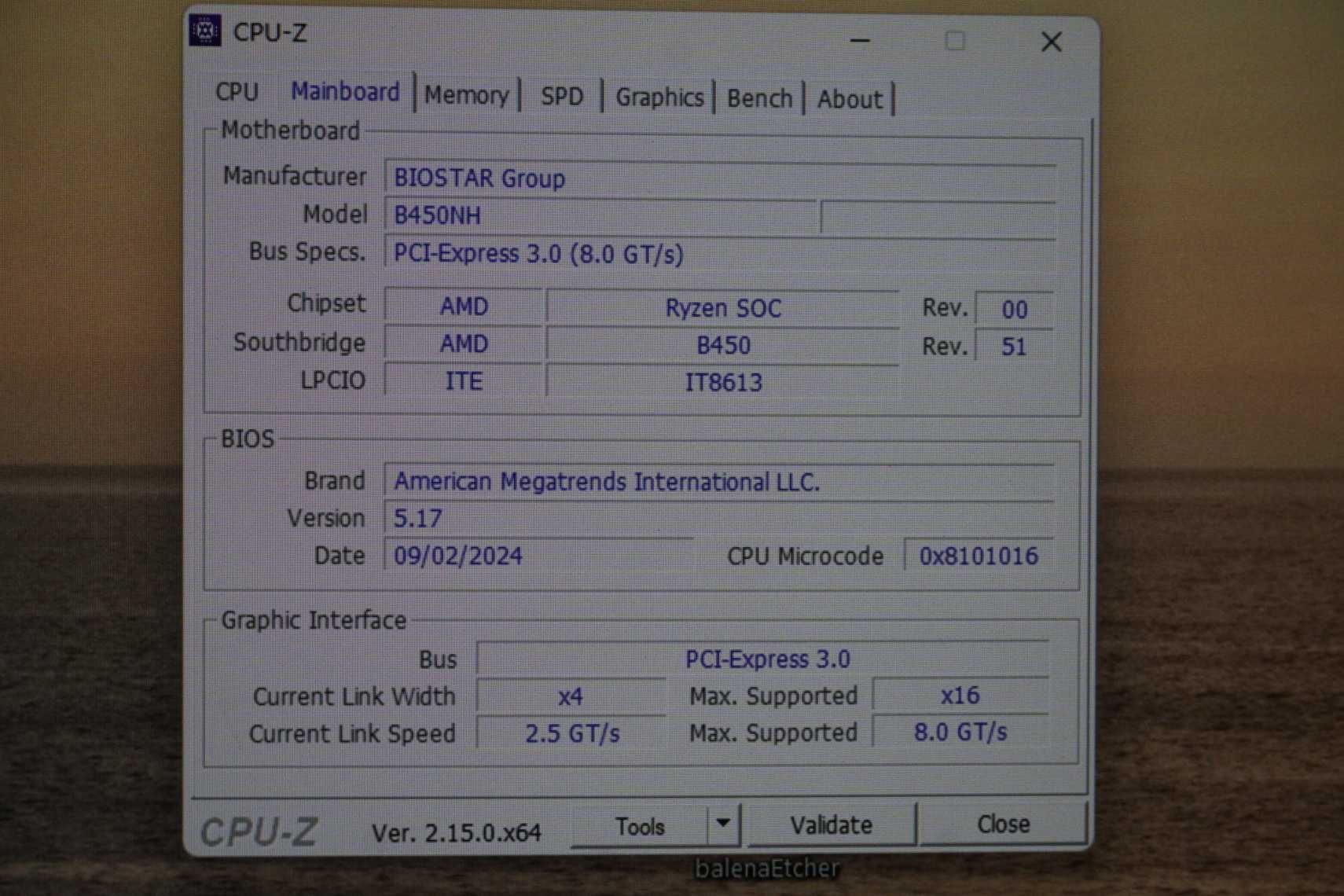 [AM4] ITX Дъно, дънна платка B450 HN Biostar / Вкл.ДДС