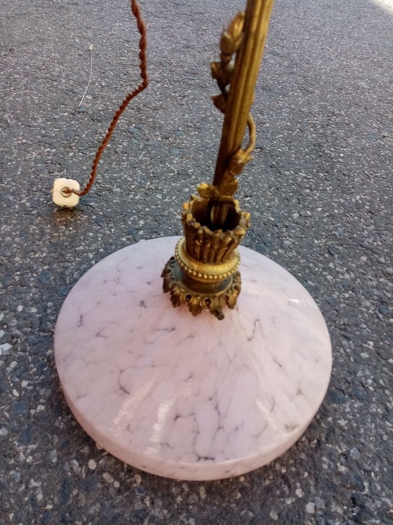 Elegant lampadar în stilul francez Empire din bronz masiv și abajur st