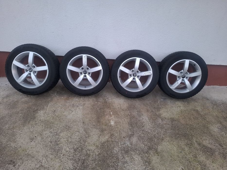Jante aliaj cu anvelope hankook 225/55/17/vw,audi,Seat,skoda, Mercedes