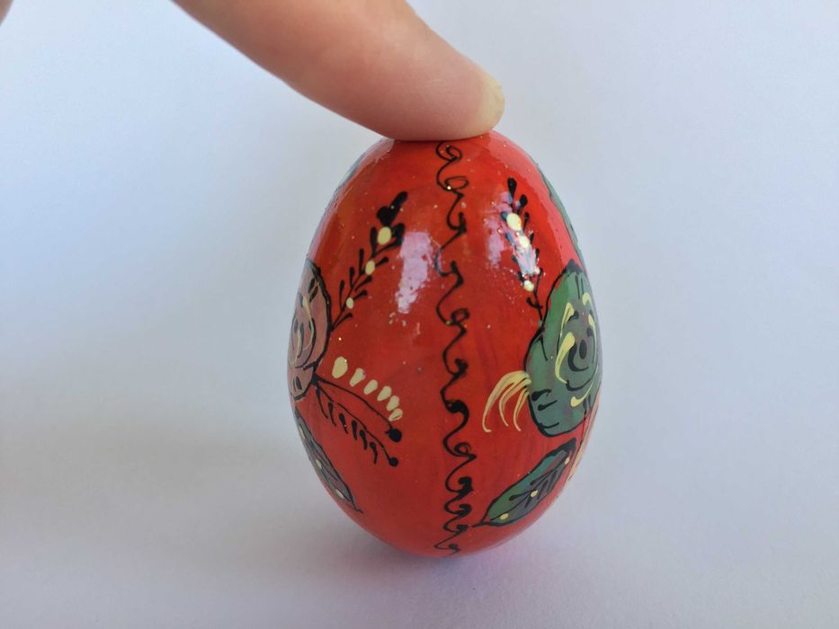 Великденско яйце, дървено №9 -  рози 2