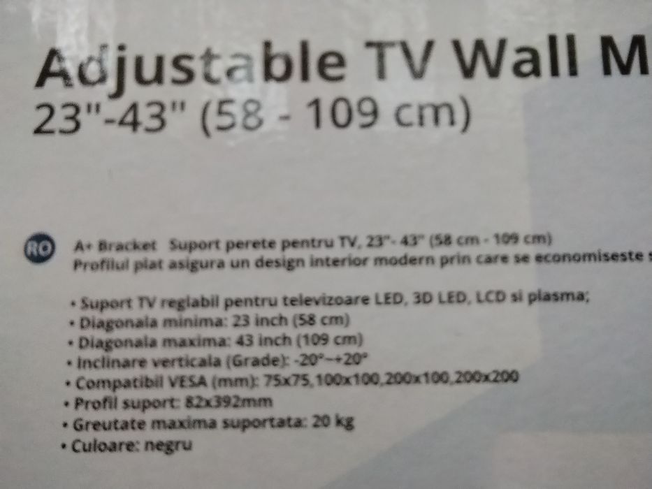 Suport TV, două brațe