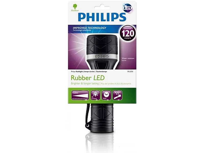 НОВИ! Фенер LED Philips Rubber 120м 80lm