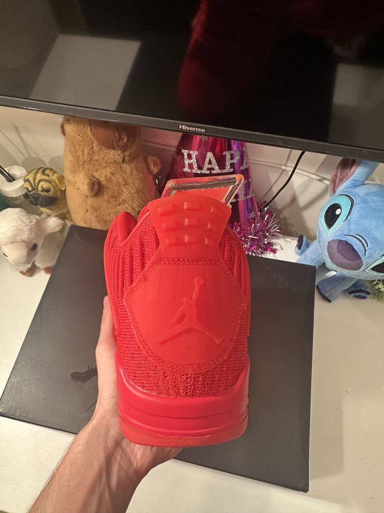 Jordan 4 FlyKnit Red - Size 42