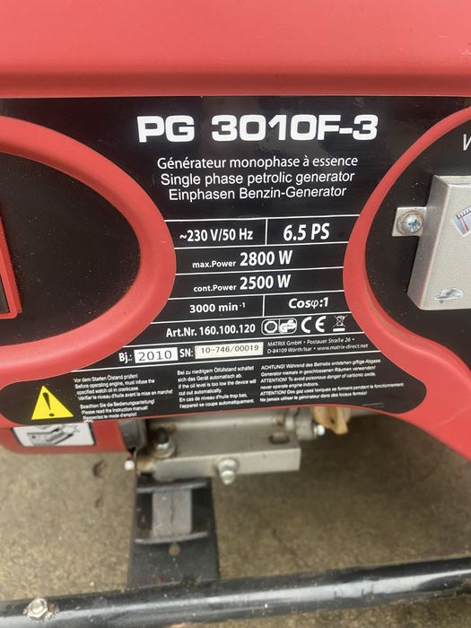 Generator curent 2,8 kw Matrix 3010 F-3