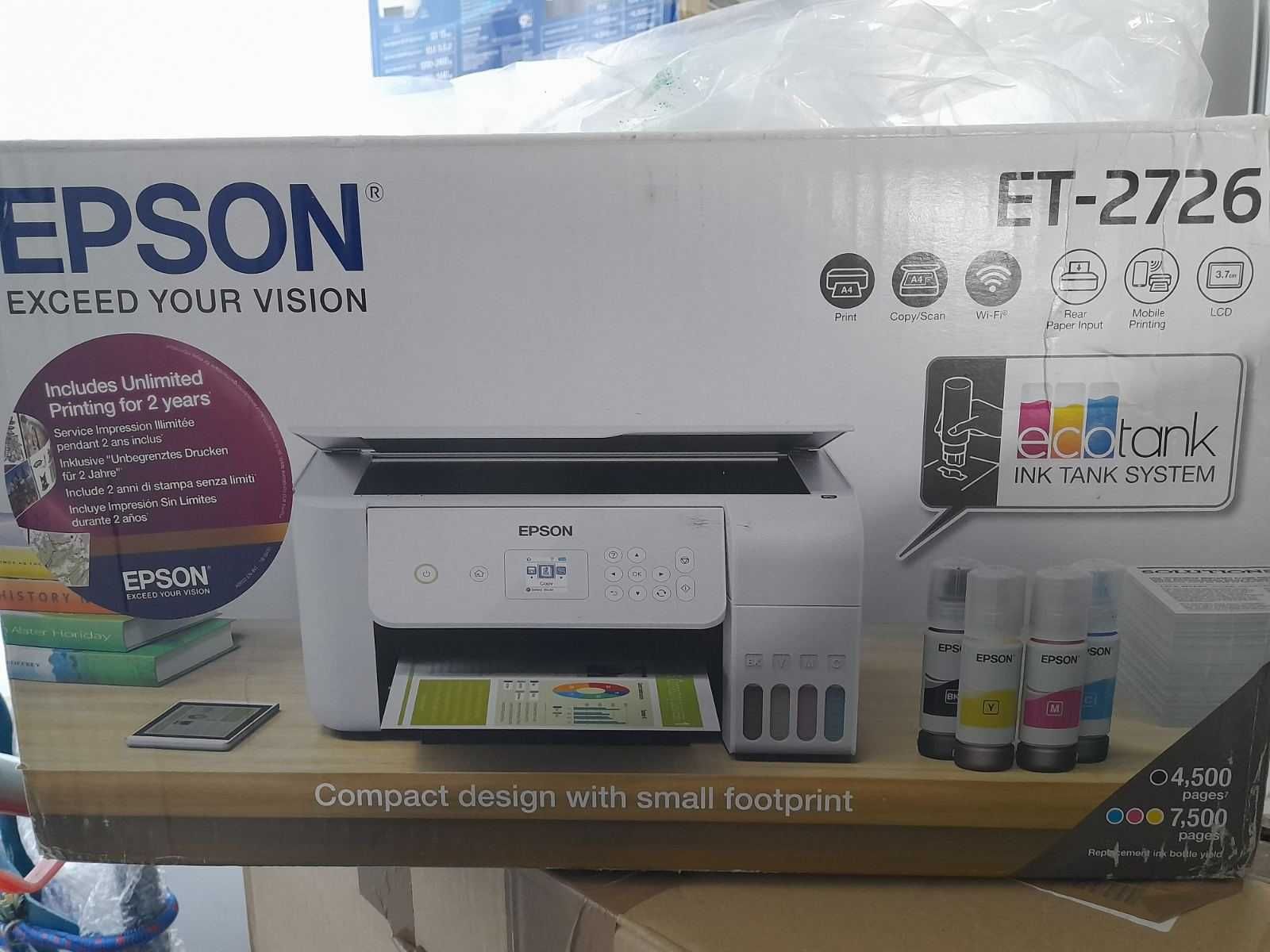 ЧИСТО НОВИ Epson Еcotank 2720, 2850, 2856 , 4700 , 4810( 300лв ) 2825