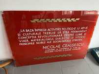 Plăci vechi de sticlă propagandă Ceaușescu