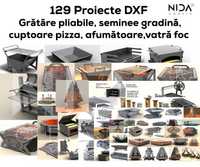 129 Proiecte DXF Gratare gradina pliabile, cuptoare pizza, afumatoare