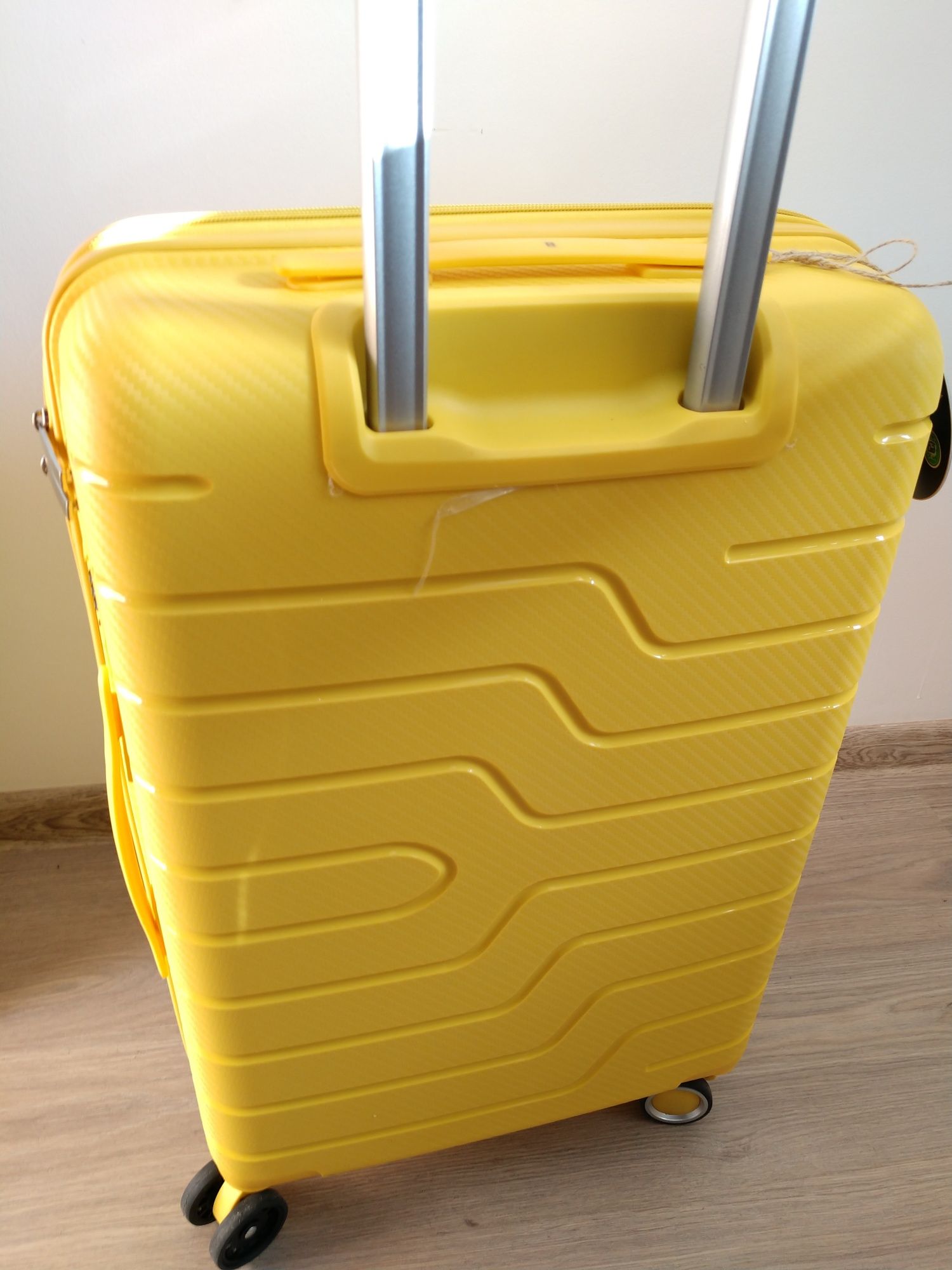 Новый желтый чемодан кодов замком сумка туристический чемодан дорожный