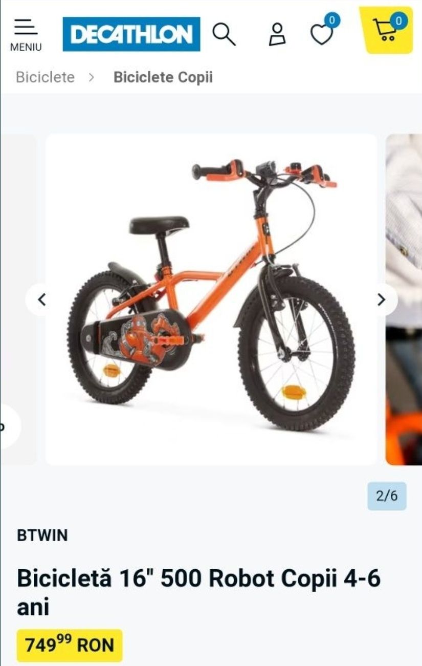 Bicicleta 16 inch, BT win 500 Robot