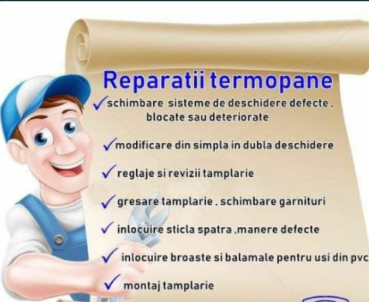 Reparații termopane!