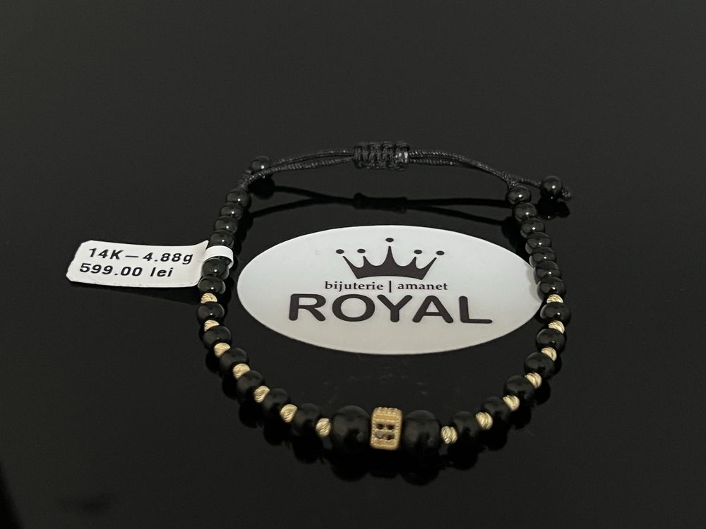 Bijuteria Royal CB : Bratara cu snur aur 14k 4,88gr