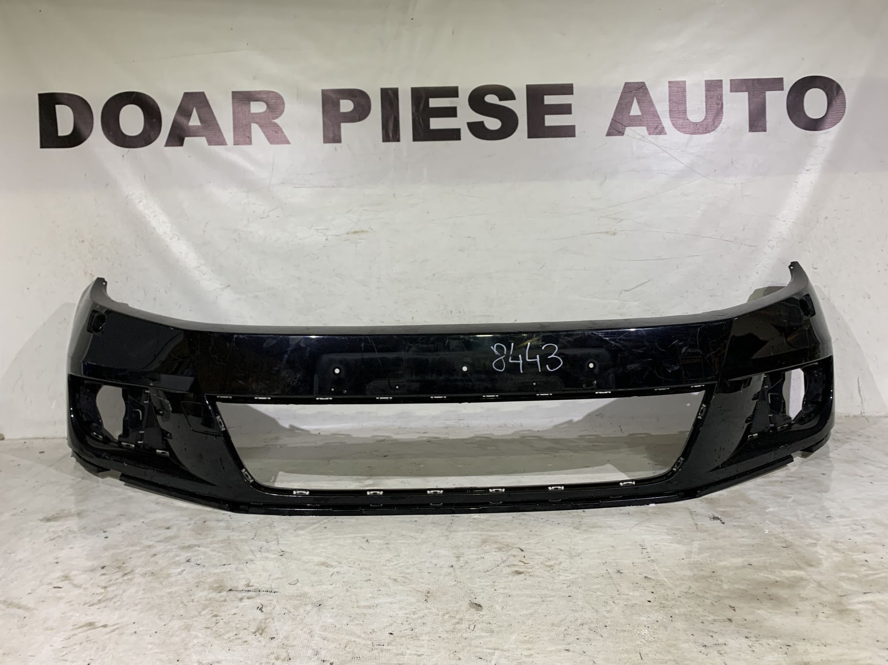 Bara fata VW Tiguan, facelift, 2012, 2013, 2014, 2015, 2016, cod origine OE 5N0807221K, cu gauri pentru spalatori faruri.