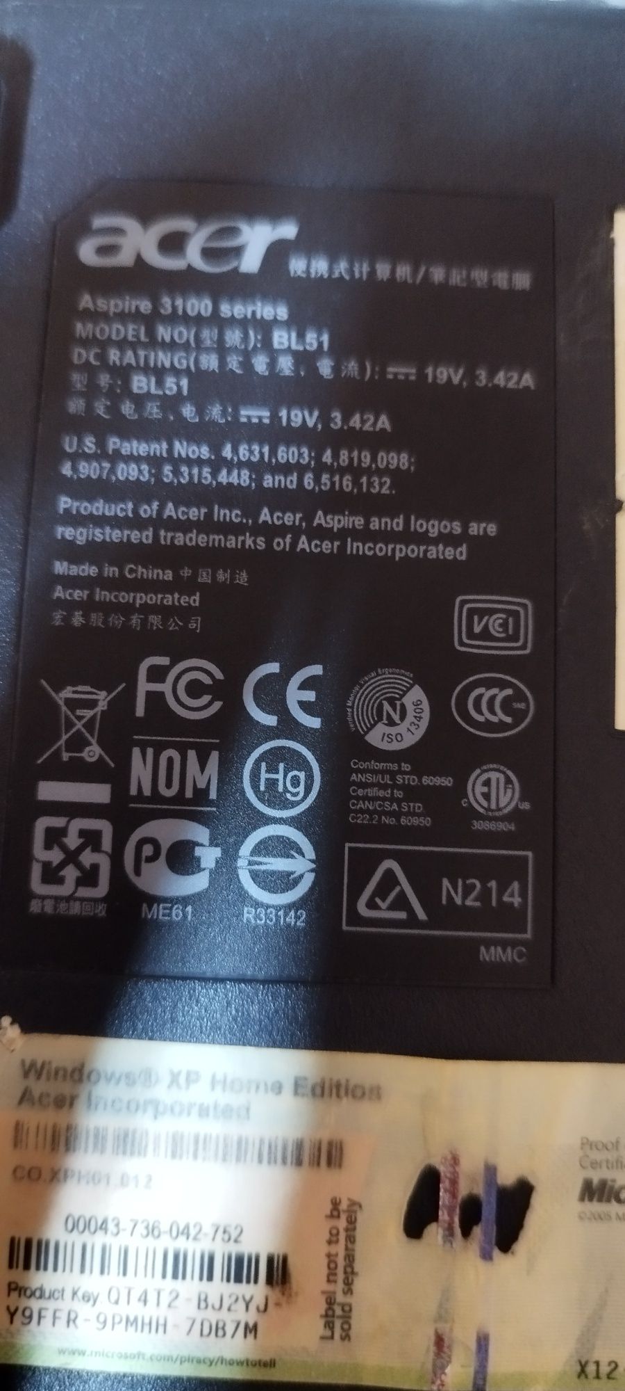 Acer aspire 3100 series