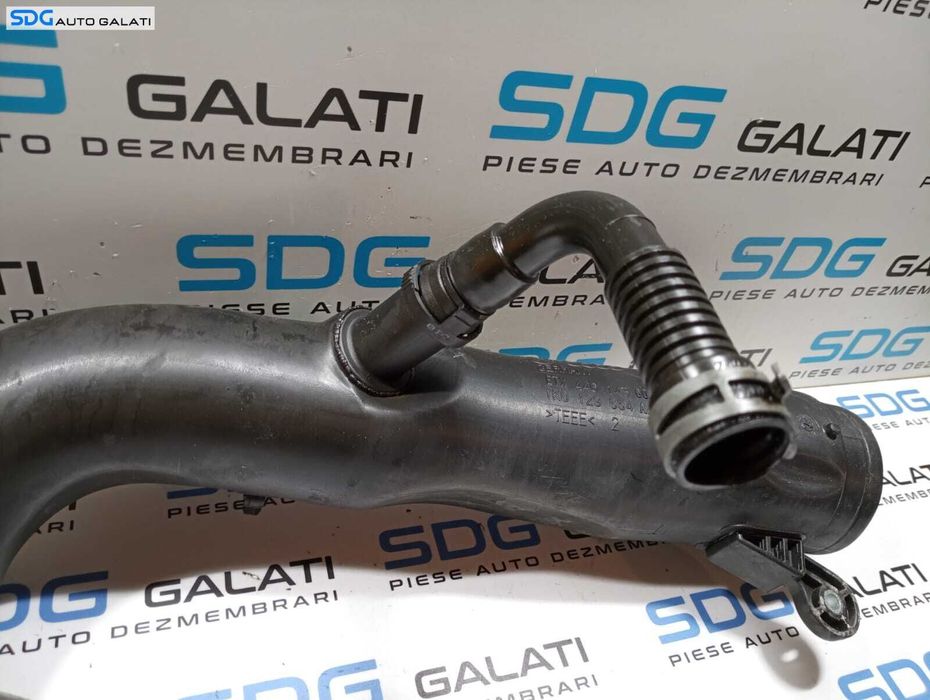 Tub Tubulatura Conducta Admisie Presiune Aer Intercooler Turbo Turbina Turbosuflanta Volkswagen Passat B6 2.0 TDI BKD 2005 - 2010 Cod 1K0129654AJ 446143604 [M4274]