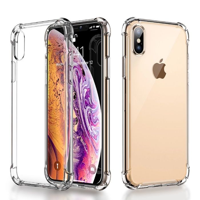 Iphone X XS XR Husa Silicon Slim Case si Folie Sticla Super Glass 9D