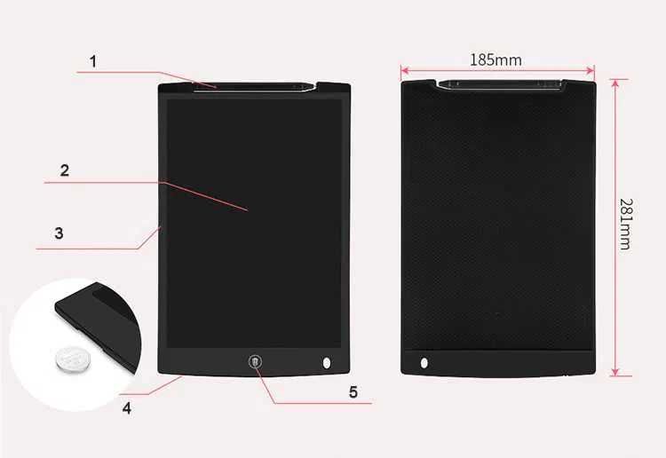 16 инчов Таблет, дъска за писане и рисуване с бутон за изтриване