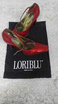 Туфли  босоножки итальянские лакированные красные