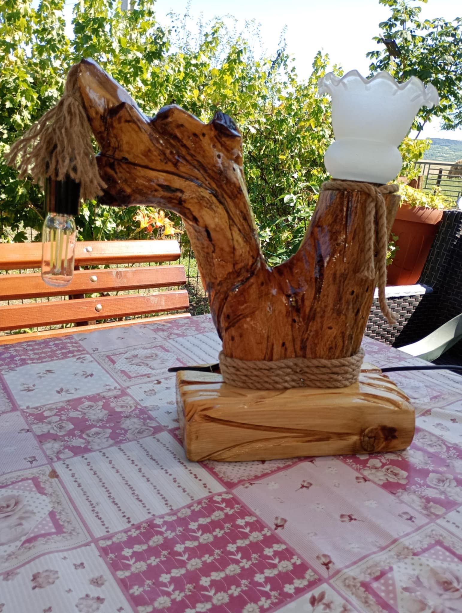 Lampă rustică handmade