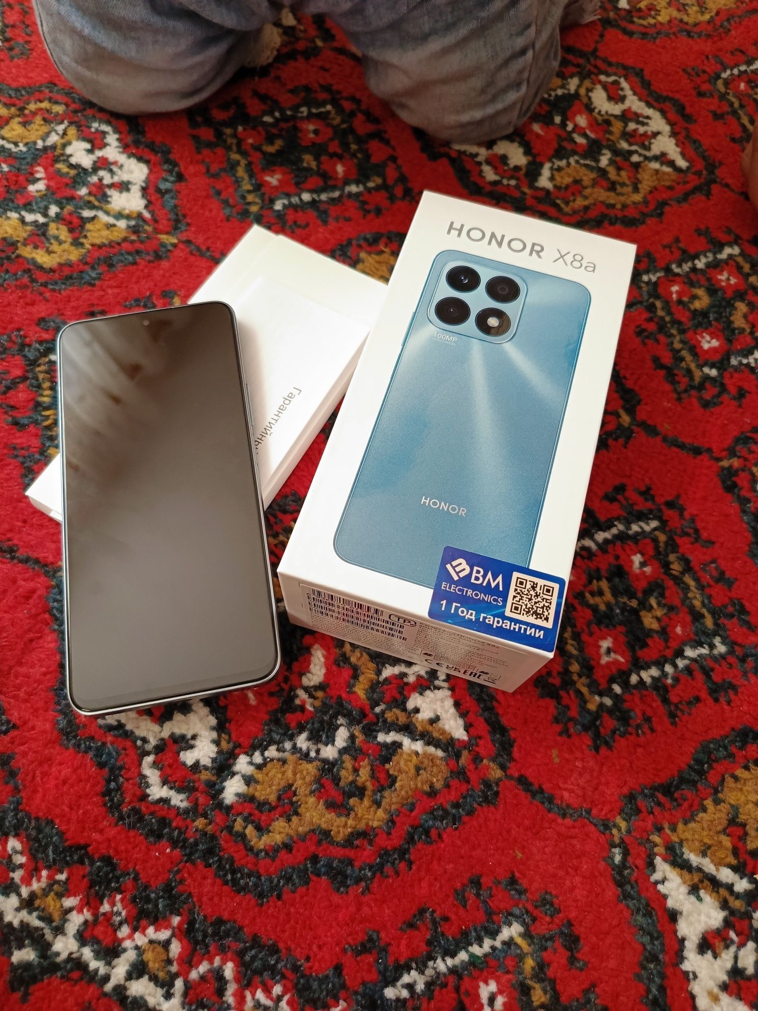 Honor x8A 6/128гб силверь