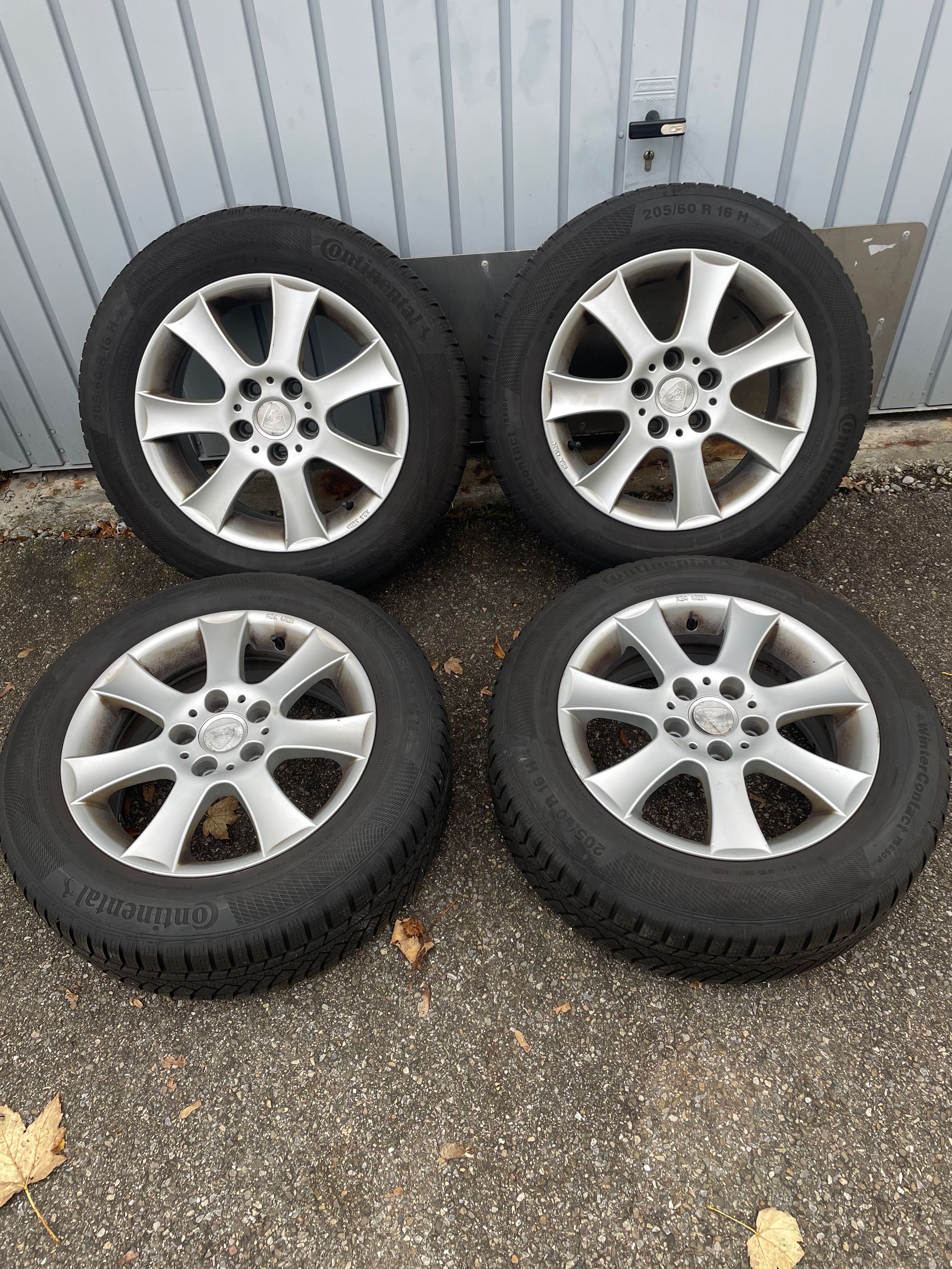 Jante Roți 16 5x112 ET38 205/60R16 anvelope Audi Seat Skoda VW