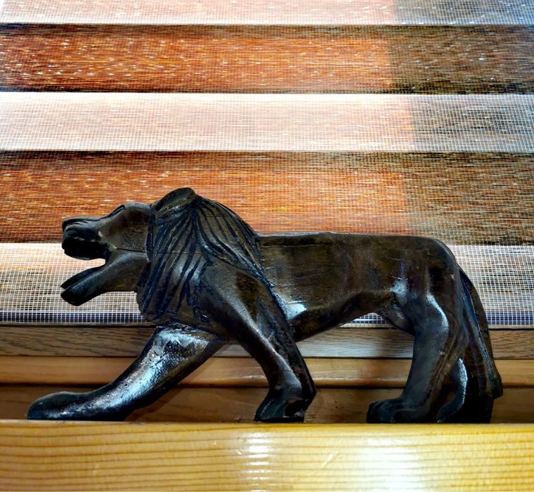 Играчка Лъв фигура дървена скулптура дърворезба статуя ръчно изработен