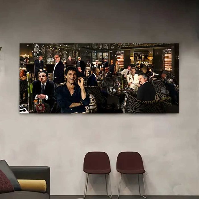 Tablou Gangster Icons Lounge Canvas – 30x60 cm, orizontal