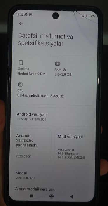 RedMi Note 9 pro 128 gb