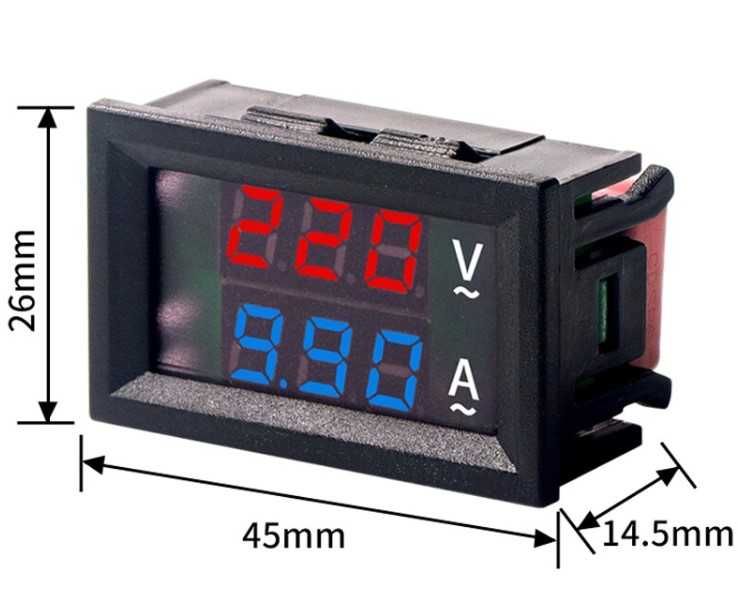 Цифровой вольтметр, с амперметром, 50-500 В, 100 А