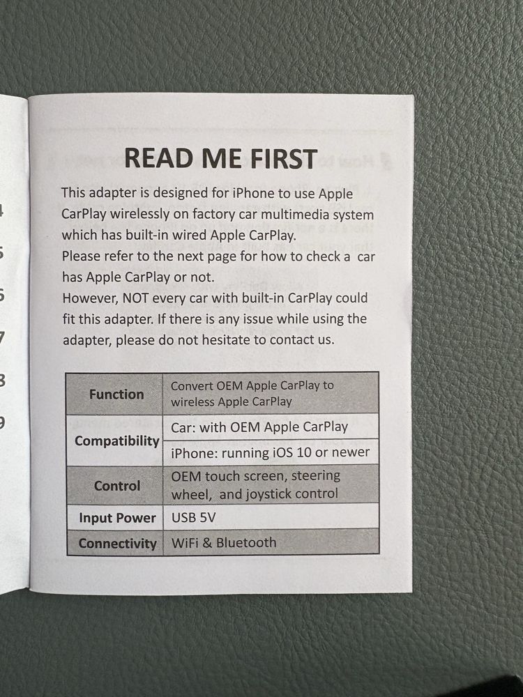 Безжичрн адаптер за автомобил Apple car play