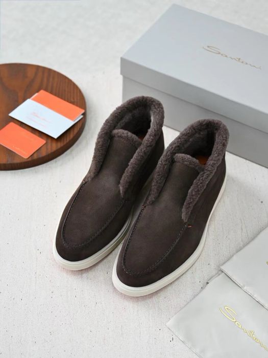 Мужские зимние лоферы Santoni