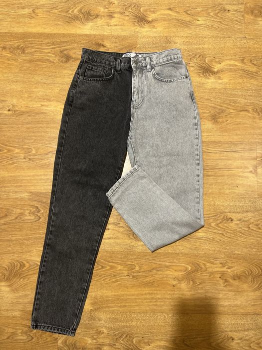 Черно-сиви дамски дънки