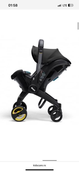 Scoica+Carucior Doona Nitro Black 2in1 + ISOFIX