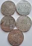 Lot 5 monede Austria 5 x 100 schilling silingi 1976, 1977, 1979 argint