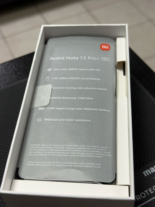 Xiaomi Redmi Note 13 Pro Plus + 5G,Midnight Black,512GB/12GB RAM *Нов*