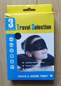 Нов комплект за пътуване - възглавничка, маска за очи и тапи за уши