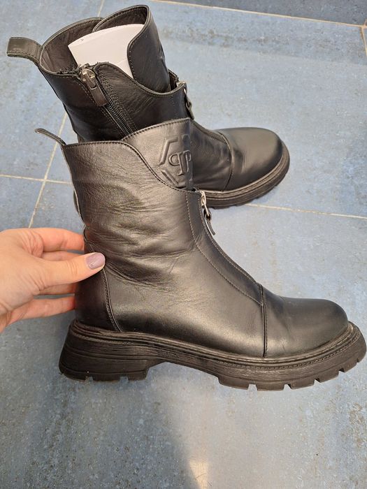 Дамски зимни боти естествена кожа 37н