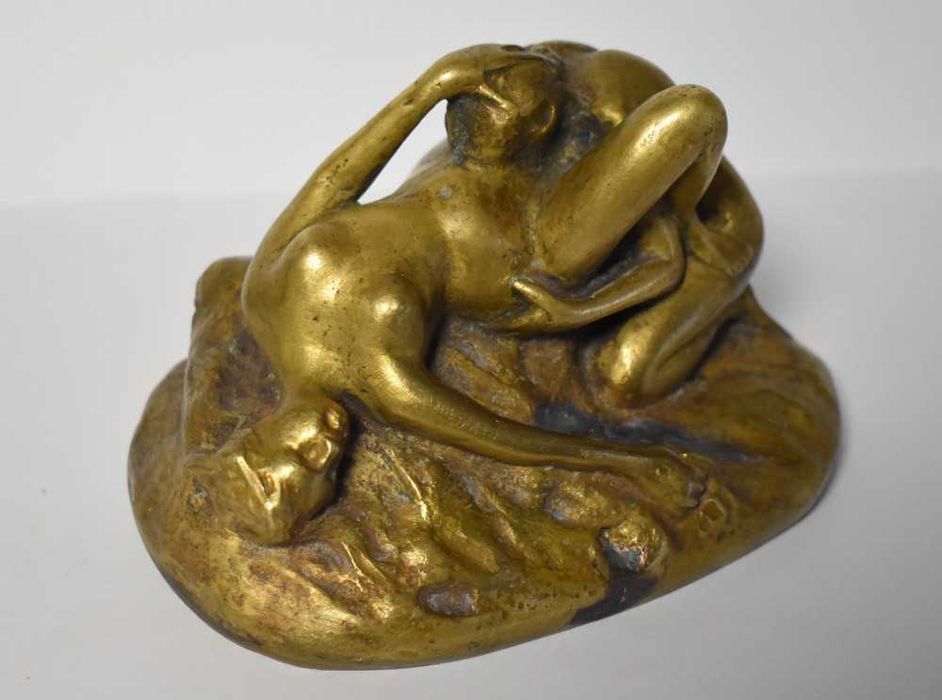 Statuetă veche din bronz - tematică erotica