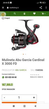 Mulineta Abu garica cardinal x3000 fd