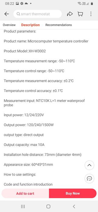 Termostat termoregulator microcomputer