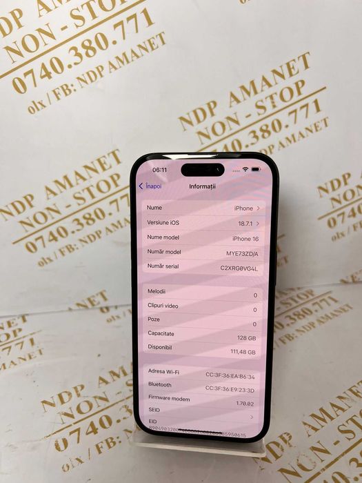 NDP Amanet Calea Mosilor 298   IPHONE 16 (42943)