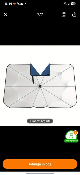 Parasolar auto tip umbrela, nou